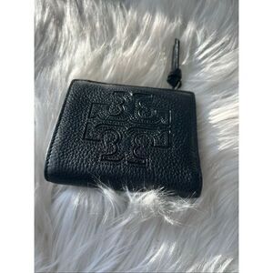 Tory Burch bifold wallet black leather wallet multiple compartments
